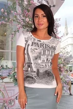 Футболка вискозная Вика (белая)