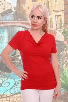 Футболка вискозная Жанна (красная) рр