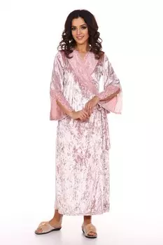 Халат бархатный Джулия (пудровый)