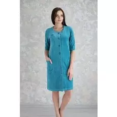 Халат бархатный Милана (бирюзовый)