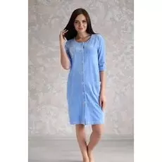 Халат бархатный Милана (голубой)