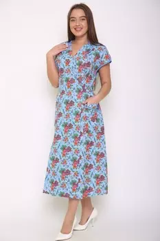 Халат бязевый Далия (голубой)