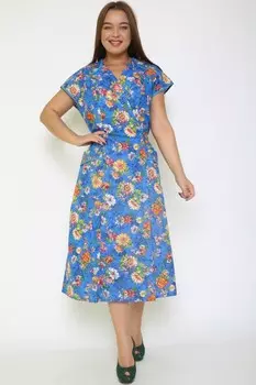 Халат бязевый Далия (синий)