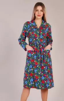 Халат фланелевый Элис (цветы) рр