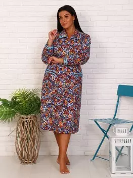 Халат фланелевый Роза (цветы) рр