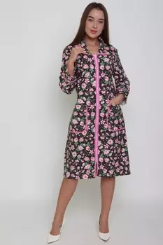 Халат фланелевый Владислава (розовые цветы) рр