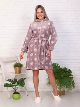 Халат из велсофта Агнес (снежинка)