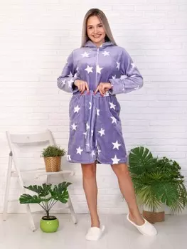 Халат из велсофта Агнес (звезды)