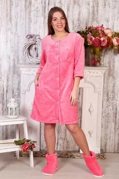 Халат из велсофта Аурелия (розовый)