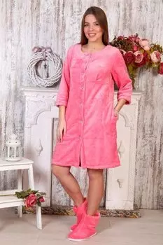 Халат из велсофта Аурелия (розовый) рр