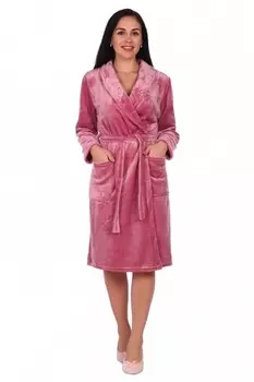 Халат из велсофта Джолайн (сухая роза)