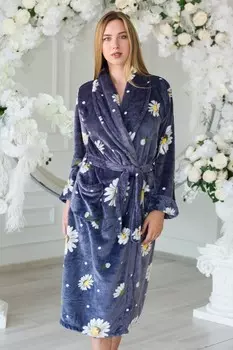 Халат из велсофта Ириска (ромашки)