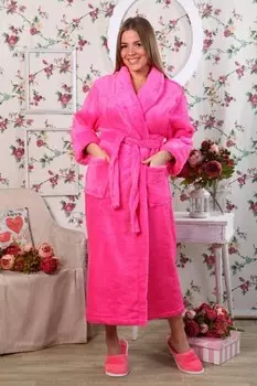 Халат из велсофта Кассия (малиновый) рр
