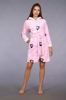 Халат из велсофта Снежок (розовый)