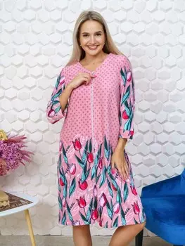 Халат махровый Джакки (розовый)