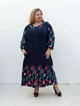 Халат махровый Флика (темно-синий)