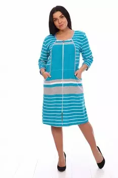 Халат махровый Элен (бирюзовый)