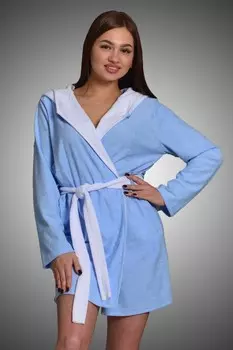 Халат махровый Калисто (голубой) рр