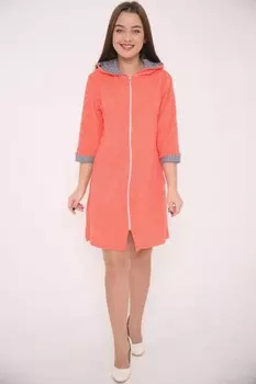 Халат махровый Лилия (коралловый)