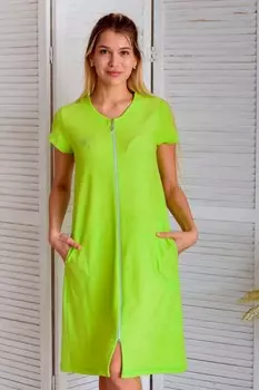 Халат махровый Лиза (салатовый)