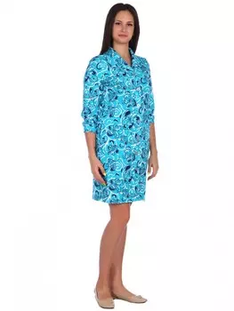 Халат махровый Нона (голубой)