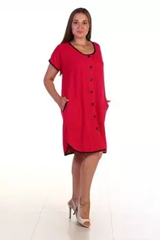 Халат махровый Полюша (красный)