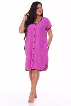 Халат махровый Полюша (лиловый) рр