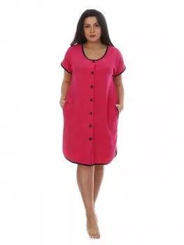 Халат махровый Полюша (малиновый) рр