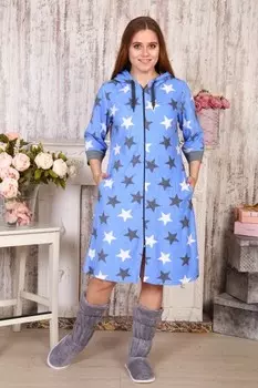 Халат махровый Рейли (голубой)