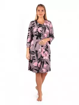 Халат махровый Рошель (лилии) рр