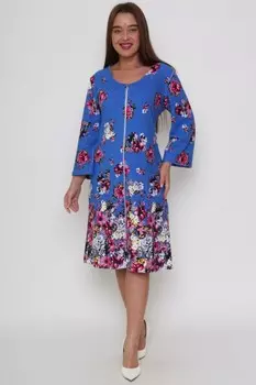 Халат махровый Весна (синий)