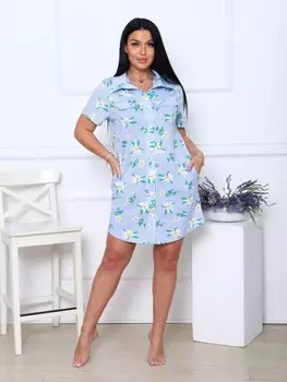 Халат-рубашка трикотажный Аланис