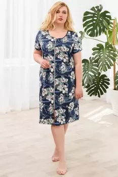 Халат трикотажный Аэлита (темно-синий) рр