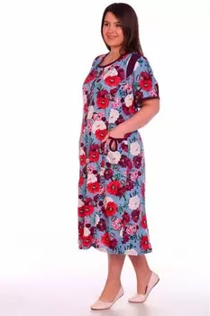 Халат трикотажный Аделина (цветы)