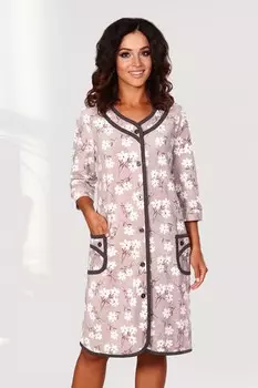 Халат трикотажный Агнесса (бежевый) рр