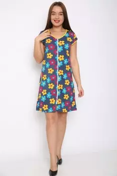 Халат трикотажный Альба (цветы)