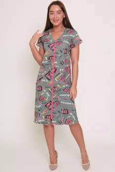 Халат трикотажный Альбина (серый)