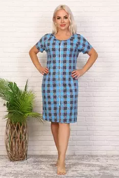 Халат трикотажный Александрия (голубой)