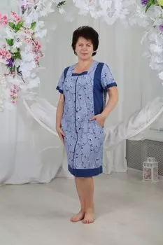 Халат трикотажный Аливия (полоска) рр