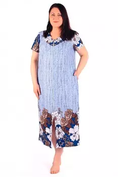 Халат трикотажный Алоисия (голубой)