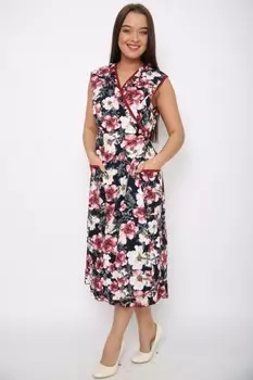 Халат трикотажный Амалия (цветы) рр