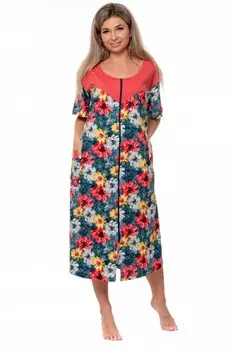 Халат трикотажный Андора (цветы)