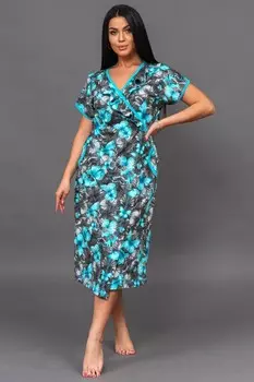 Халат трикотажный Анико (серо-голубой)