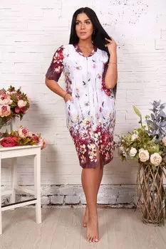 Халат трикотажный Ашлинг (коричневый)