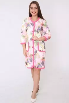 Халат трикотажный Белла (розовый)