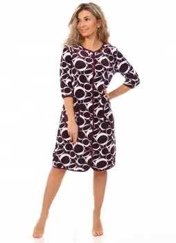 Халат трикотажный Бильяна (бордовый)