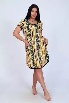 Халат трикотажный Бруклин (горчичный)