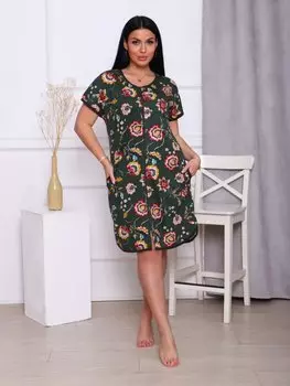 Халат трикотажный Центана (хаки)