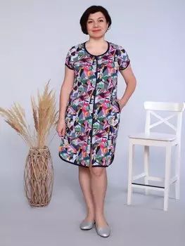 Халат трикотажный Даффи (абстракция)