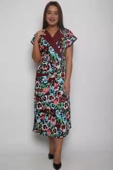 Халат трикотажный Делисия (бордовый) рр